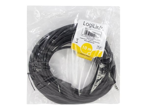 LogiLink - Äänikaapeli - stereo mini-jack uros stereo mini-jack uros - 10 m - musta