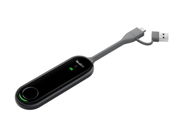 Yealink WPP30 - Nätverksmedieströmningsadapter - USB-C - Wi-Fi 5, Wi-Fi 6, Bluetooth 5.0