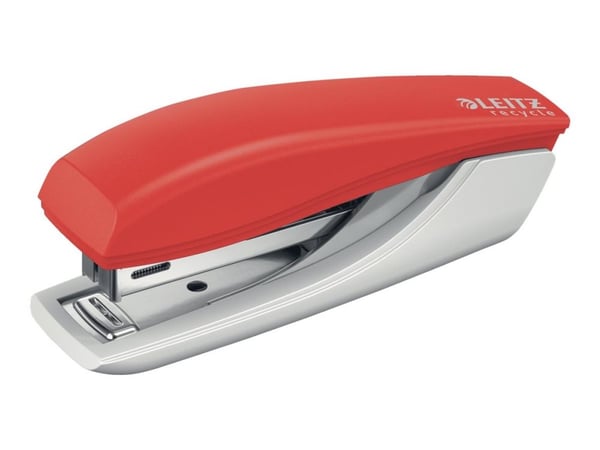 Leitz NeXXt Recycle - Stiftemaskin - mini - 10 ark / 1 mm - No.10 - plast, metall - rød