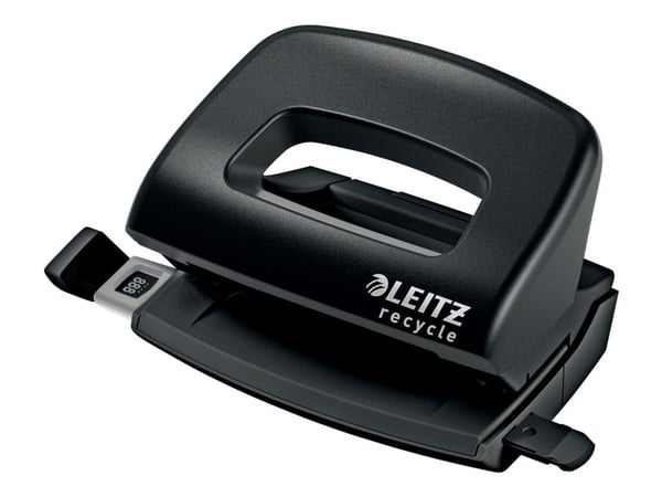 Leitz NeXXt Recycle - Hullstanser - mini - 10 ark / 1 mm - plast, metall - svart