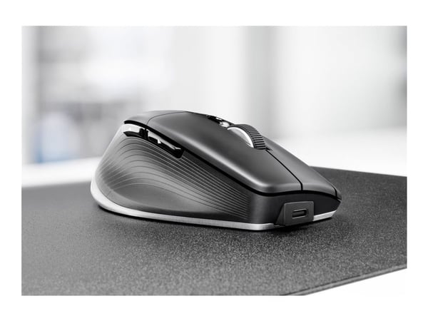 3Dconnexion CadMouse Pro Wireless Left - Mus - ergonomisk - vänsterhänt - 7 knappar - trådlös - Bluetooth, 2.4 GHz, USB-C - trådlös USB-mottagare