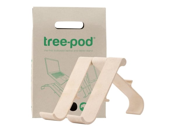 R-Go Tabletin ja kannettavan tietokoneen jalusta Treepod - Stander til notebook - hvid