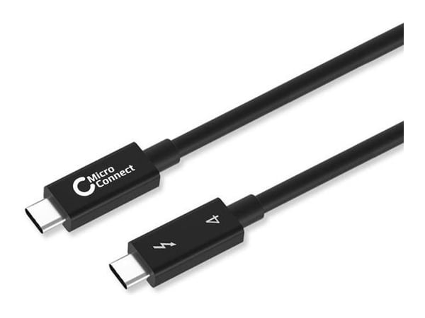 MicroConnect - Thunderbolt-kabel - 24 pin USB-C (hann) til 24 pin USB-C (hann) - USB 3.1 Gen 2 / Thunderbolt 4 - 1.5 m - USB Power Delivery (100 W)...