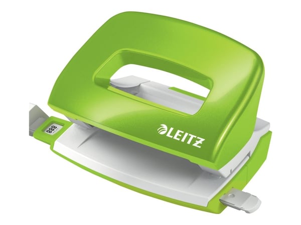 Leitz WOW Mini - Hullstanser - 10 ark / 1 mm - metall, plast - grønn