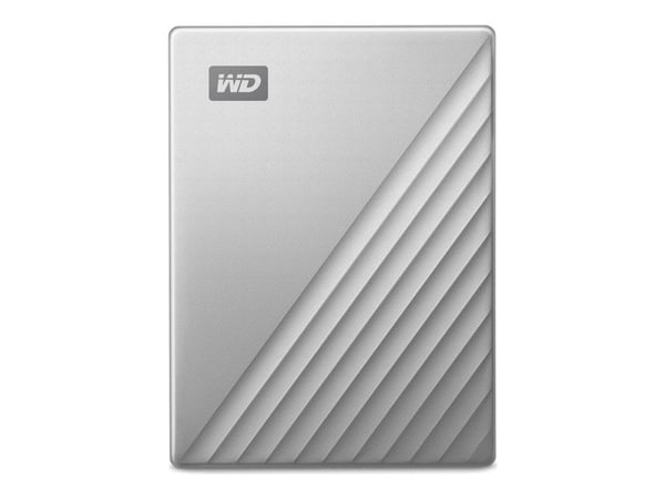 WD My Passport Ultra for Mac WDBGKC0060BSL - Harddisk - kryptert - 6 TB - ekstern (bærbar) - USB 3.2 Gen 1 (USB-C kontakt) - 256-bit AES - sølv