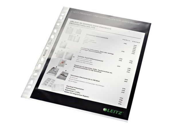 Pocket Leitz 75my A4 kirkas - (100 kpl)