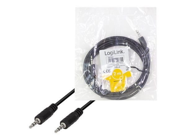 LogiLink - Äänikaapeli - stereo mini-jack uros stereo mini-jack uros - 2 m - musta