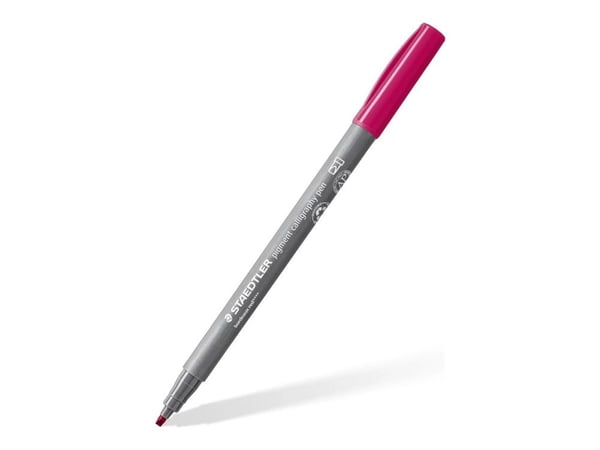 STAEDTLER 375 - Fibertuppenn - calligraphy - water-based - permanent - assorterte farger - fargeblekk - 2 mm - thin-thick - 12 deler (en pakke 12)