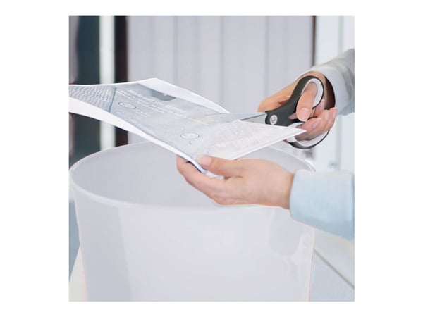 Leitz WOW - Jätekori - 15 L - kahva - polypropeeni (PP), polystyreeni - helmiäisvalkoinen