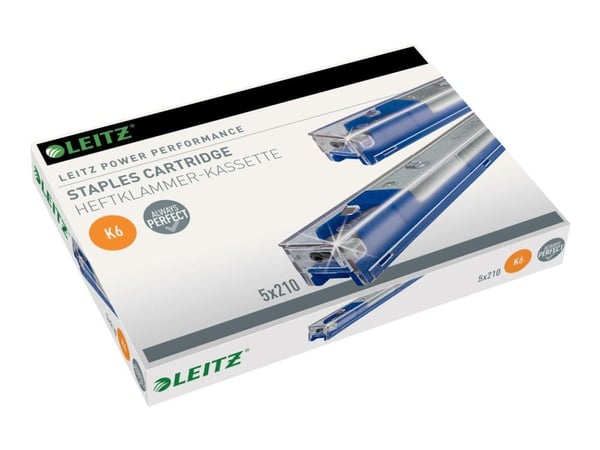 Hæfteklammer Leitz K6 blå t/5551 (æske a 5x210 stk.)