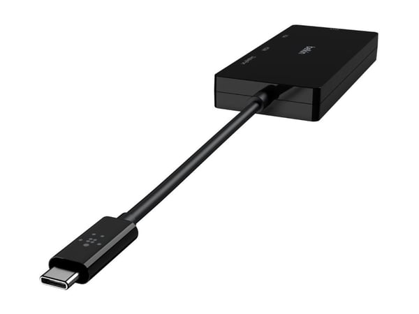 Belkin - Videoadapter - USB-C hann til HD-15 (VGA), DVI-I, HDMI, DisplayPort hunn - svart - 4K-støtte