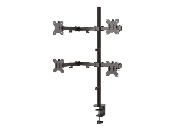 Neomounts FPMA-D550D4 - Monteringssett (kausemontering, skrivebordsklemmemontering, stang, 4 VESA-adaptere, 4 armer) - full bevegelse - for 4 LCD/p...