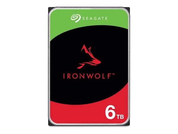 Seagate IronWolf ST6000VN006 - Hårddisk - 6 TB - inbyggd - 3.5" - SATA 6Gb/s - buffert: 256 MB - med 3 års Seagate Rescue Data Recovery