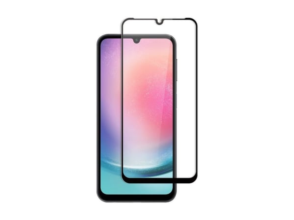 Screenor Premium Full Cover - Skjermbeskyttelse for mobiltelefon - glass - rammefarge svart - for Samsung Galaxy A25
