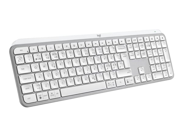 Logitech MX Keys S - Tastatur - bakbelysning - trådløs - Bluetooth LE - QWERTY - amerikansk engelsk - tastsvitsj: Scissor-Key - blekgrå