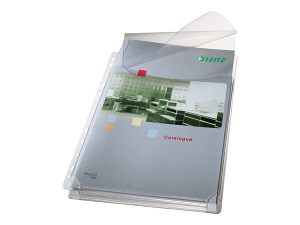 Leitz Premium - Arkbeskytter - kan utvides - for A4 (210 x 297 mm) - kapasitet: 200 ark - blank (en pakke 5)