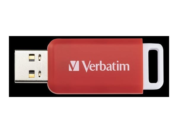 Verbatim DataBar - USB flash-enhet - 16 GB - USB 2.0 - röd