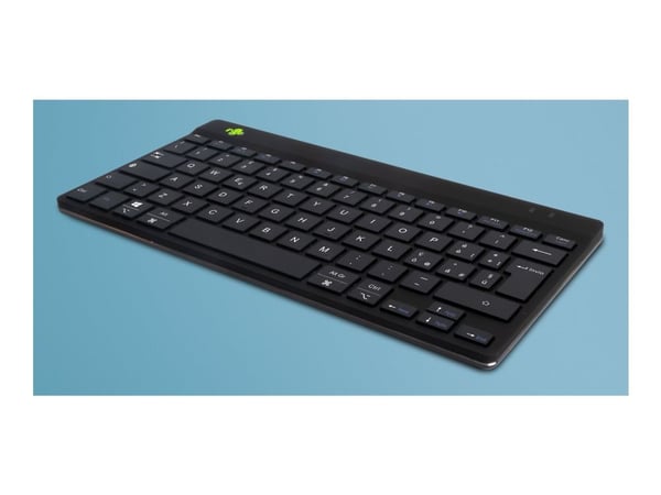 R-Go Compact Break - Tastatur - with integrated break indicator - trådløs - Bluetooth 5.0 - QWERTY - Italiensk - svart