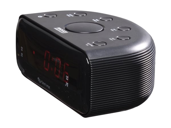 Denver CR-430, Kello, Analoginen & digitaalinen, FM, PLL, LED, 1,52 cm (0.6"), Musta