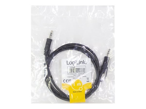 LogiLink - Äänikaapeli - stereo mini-jack uros stereo mini-jack uros - 1 m - musta