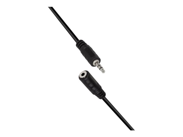 LogiLink - Lydforlengelseskabel - mini-phone stereo 3.5 mm hunn til mini-phone stereo 3.5 mm hann - 5 m - svart