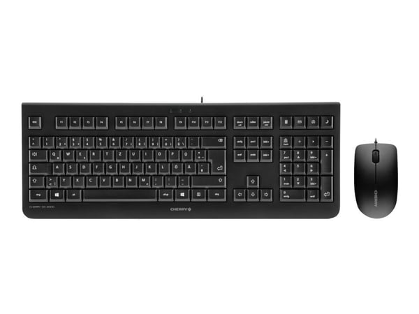 CHERRY DC 2000 - Sats med tangentbord och mus - USB - italiensk - svart