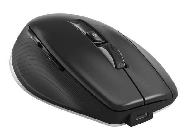 3Dconnexion CadMouse Pro Wireless Left - Mus - ergonomisk - venstrehendt - 7 knapper - trådløs - Bluetooth, 2.4 GHz, USB-C - USB trådløs mottaker