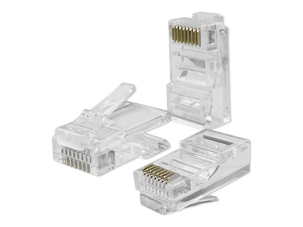 Qoltec - Nettverkkontakt - RJ-45 (hann) - UTP - CAT 6 - sølv (en pakke 100)
