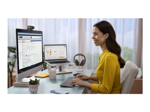 Logitech Signature Slim Combo MK950 for Business - Tastatur- og mussett - trådløs - Bluetooth 5.1 LE - QWERTY - US International - grafitt