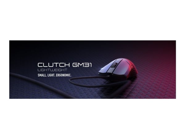MSI Clutch GM31 - Mus - ergonomisk - optisk - 6 knapper - kablet - USB 2.0