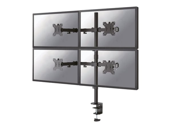 Neomounts FPMA-D550D4 - Monteringssett (kausemontering, skrivebordsklemmemontering, stang, 4 VESA-adaptere, 4 armer) - full bevegelse - for 4 LCD/p...