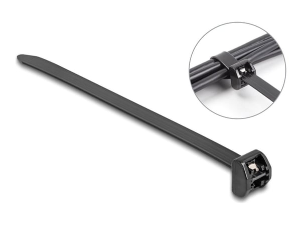 Delock kaapelinside metallikielellä L 406 x W 12,7 mm 10 kpl musta