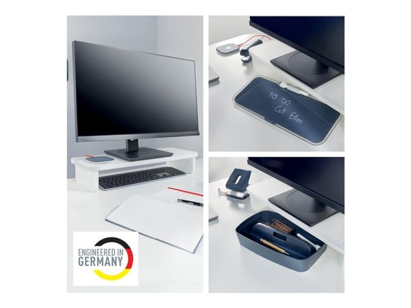 Leitz Ergo - Monitorställ - 24" - vit