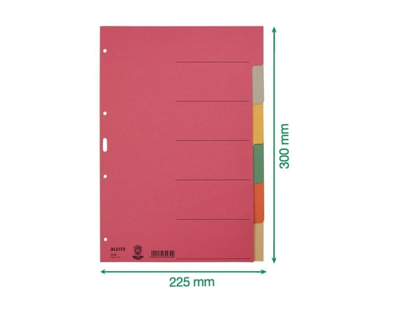 Leitz - Inndeler - 6 deler - for A4 (210 x 297 mm) - med fliker