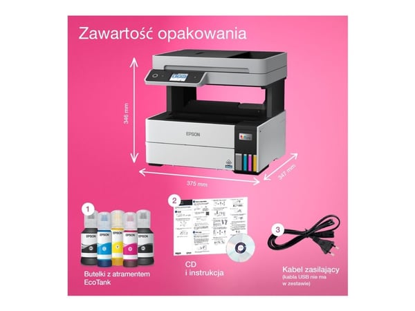Epson EcoTank L6460 - Multifunksjonsskriver - farge - ink-jet - påfyllbar - A4 (210 x 297 mm) (original) - A4/Legal (medie) - opp til 17 spm (trykk...