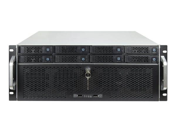 Inter-Tech IPC 4U-4708 - Förvaringsväska - utökad ATX - SATA - hot-swap - ingen strömförsörjning (ATX / PS/2) - USB
