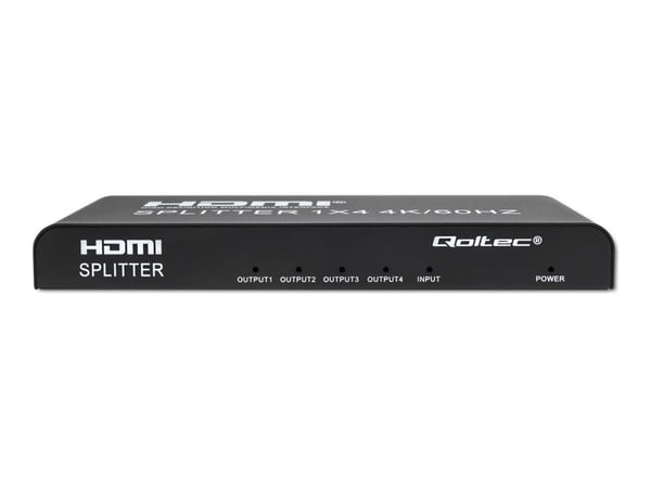 Qoltec - Video/lyd-splitter - active, high stability - 2 x HDMI - stasjonær - DC
