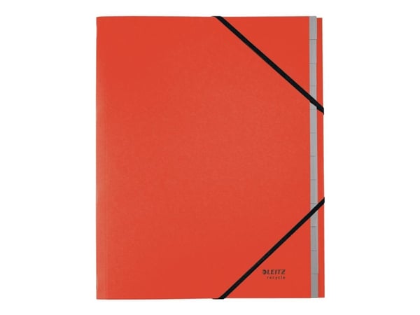 Leitz Recycle - Klassifikationsmapp - 12 delar - för A4 (210 x 297 mm) - tabbad - röd
