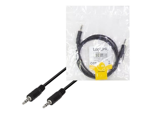 LogiLink - Äänikaapeli - stereo mini-jack uros stereo mini-jack uros - 1 m - musta