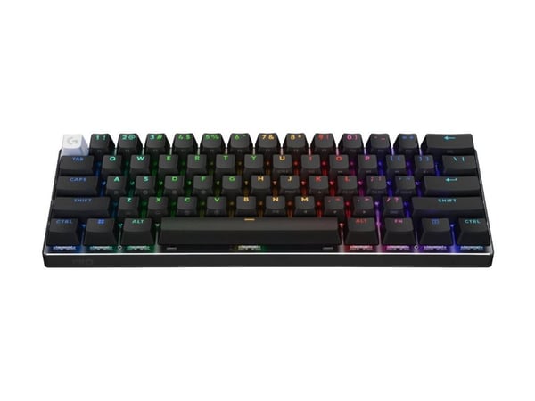 Logitech G PRO X 60 - Tastatur - gaming - 60% - TKL - bakgrunnsbelyst - trådløs - 2.4 GHz, Bluetooth - QWERTY - US International - tastsvitsj: Tact...