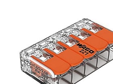 Wago 221-615, 450 V, Oranssi, Läpinäkyvä, 15 kpl