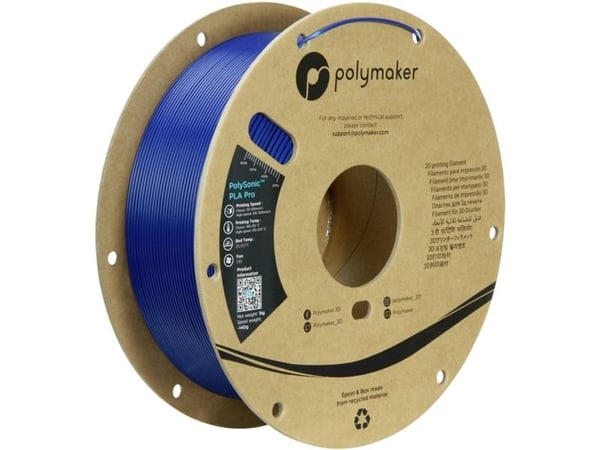 Polymaker PA13004 6938936714064 Filamentti PLA-muovi HighSpeed filamentti, iskunkestävä 1,75 mm 1000 g Sininen PolySonic™ 1 kpl