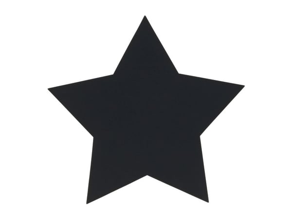 Securit FB-STARS, 300 x 500 mm, Melamine, Harpiks, Velcro mappe, Svart