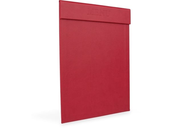 Classic A4 MENU clipboard med magnet clip, rød
