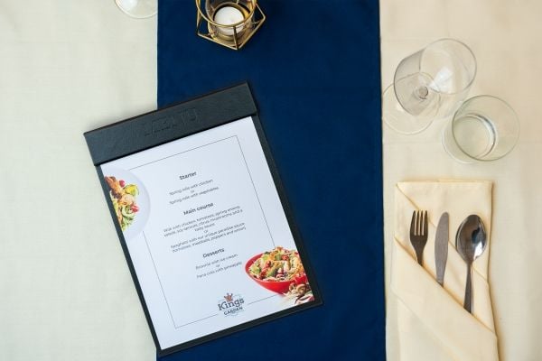 Classic A4 MENU skrivplatta med magnetclip svart