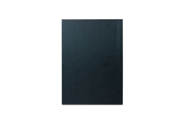 Klassinen A4 MENU kova kansi, selkämys puristimella, musta