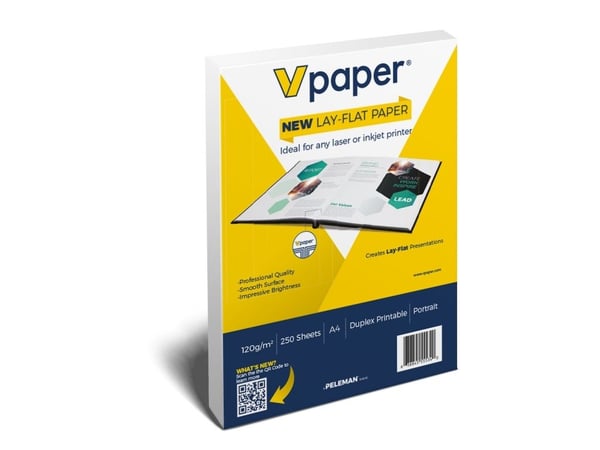 Peleman A4 V-papir margin falset/lig fladt 120g P 250 ark