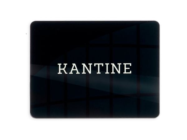 Skilt "Kantine" 12x9 cm aluminium, svart