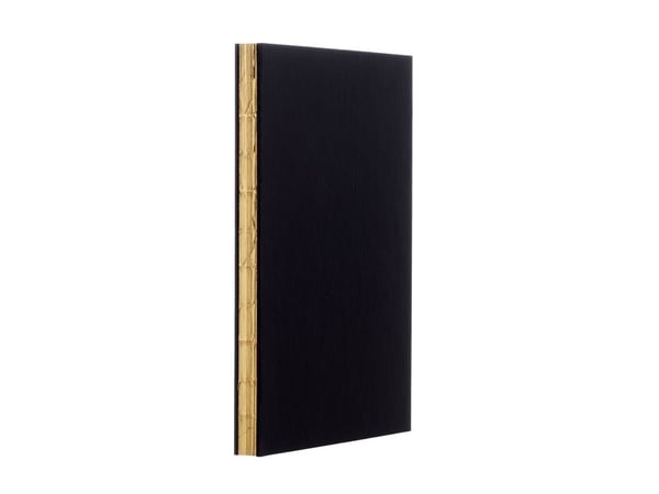 Skitsebog A5 LEATHER GOLD, ulinjeret, bonded læder, sort/guld