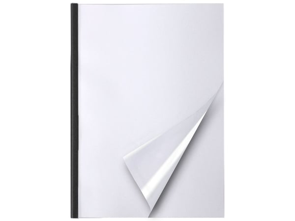 Inbindningsomslag A4P, Crystal Flex 101-120 ark, svart - (60 st.)